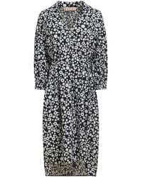 Marni - Midi-Jurk Met Bloemenprint - Lyst
