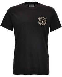 Versace Jeans Couture - Logo-Plaque T-Shirt - Lyst