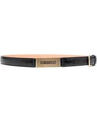 DSquared² - Croc-Effect Belt - Lyst