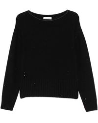 Liviana Conti - Sequin-Embellished Boat-Neck Sweater - Lyst