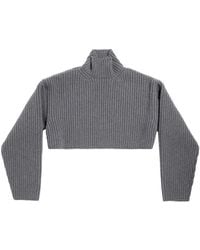 Balenciaga - High-Neck Virgin Wool Jumper - Lyst