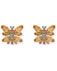 Dolce & Gabbana - 18kt Yellow Gold Spring Gemstone Clip-on Earrings - Lyst