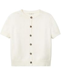 Lafayette 148 New York - Short-Sleeve Crew-Neck Cardigan - Lyst