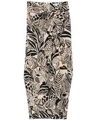 Poupette - Uma Animal-Print Midi Skirt - Lyst