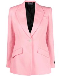 Versace - Blazer Met Enkele Rij Knopen - Lyst