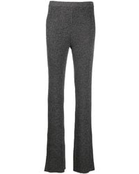 Alberta Ferretti - Charcoal Grey Virgin Wool Blend Trousers - Lyst