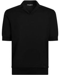 Dolce & Gabbana - Silk Knit Polo Shirt - Lyst
