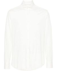 Brunello Cucinelli - Spread-collar Textured Shirt - Lyst