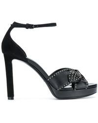 Saint Laurent Sandalo bi-materiale - Nero