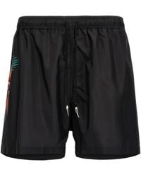 Roberto Cavalli - Parrot-Print Swim Shorts - Lyst