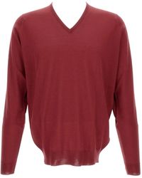 John Smedley - ロングスリーブ Vネックセーター - Lyst