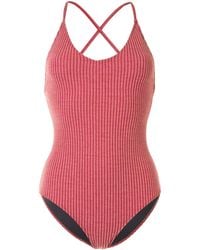 Duskii - Margot Striped Swimsuit - Lyst