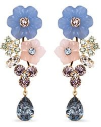 Jennifer Behr - Palmina Flower Crystal Earrings - Lyst