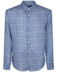 Peninsula - Asinara Geometric-Print Shirt - Lyst