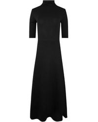 Vince - Roll-Neck Fine-Knit Midi Dress - Lyst