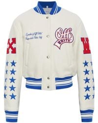 Off-White c/o Virgil Abloh - Veste Bomber À Patch Logo - Lyst