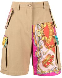 Moschino - Graphic-print Patchwork Shorts - Lyst