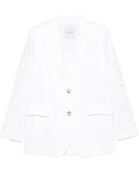 ERMANNO FIRENZE - Blazer À Fleurs Brodées - Lyst
