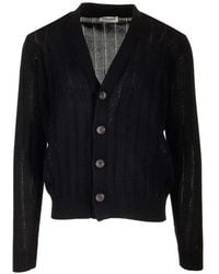 Al Duca d'Aosta - Ribbed-Knit Cotton Cardigan - Lyst