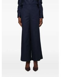 Max Mara - Cropped Wide-Leg Trousers - Lyst