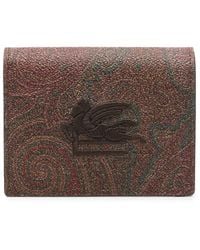 Etro - Tarjetero con motivo de cachemira - Lyst