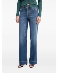 Benetton - Jean Ample À Boutonnière - Lyst