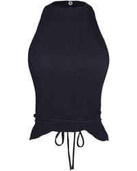Osklen - Geripptes Neckholder-Top - Lyst