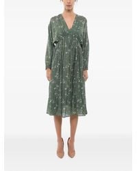 Samsøe & Samsøe - Gertrud Floral-Print Long-Sleeve Midi Dress - Lyst