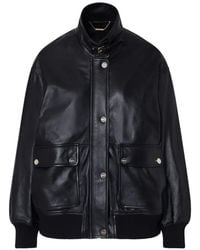 Liu Jo - Oversized Leather Jacket - Lyst