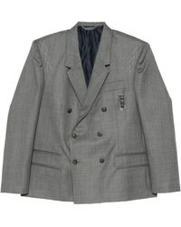 SONIA CARRASCO - Double-Breasted Shoulder-Detail Jacket - Lyst