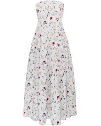 Azeeza - Sable Floral-Pattern Midi Dress - Lyst