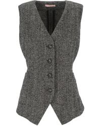 Kristina Ti - Herringbone-Pattern Belted Jacket - Lyst