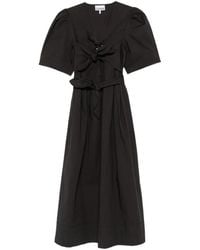 Ganni - Organic Cotton Midi Dress - Lyst