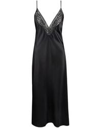 Aubade - Midnight Whisper Lace-Trim Midi Nightdress - Lyst