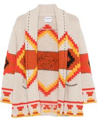 Kujten - Intarsia-Knit Shawl-Collar Cardigan - Lyst