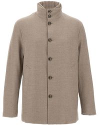 Montecore - Button High-Neck Coat - Lyst