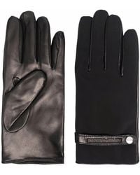 Emporio Armani - Wool And Leather Gloves - Lyst