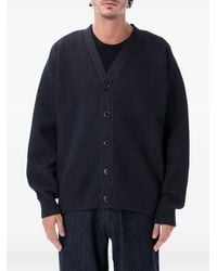 Nanamica - Ribbed-Knit V-Neck Cardigan - Lyst