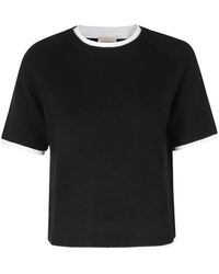 Semicouture - Layered-Effect Short-Sleeve Sweater - Lyst