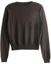 Rick Owens - Ribbed-Trim Fine-Knit Sweater - Lyst