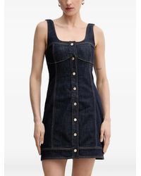 GAUDI - Button-Down Sleeveless Denim Mini Dress - Lyst