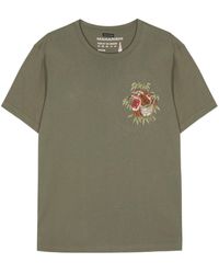 Maharishi - T-Shirt mit Tigerstickerei - Lyst