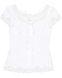 Ermanno Scervino - Lace-Trim Blouse - Lyst