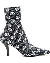 Gucci - Botines de punto con GG - Lyst