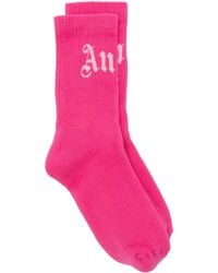 Palm Angels - Curved Logo Socks - Lyst