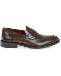 Corneliani - Penny-Slot Leather Loafers - Lyst