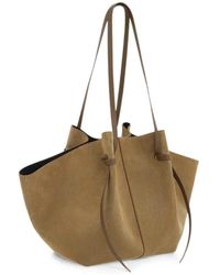 Yuzefi - Mochi Pleated Suede Shoulder Bag - Lyst