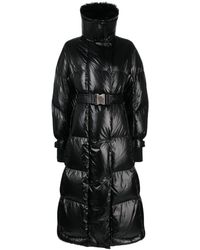 3 MONCLER GRENOBLE - Combovin Belted Puffer Coat - Women's - Polyamide/feather Down/sheep Skin/shearling - Lyst