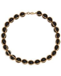 Jil Sander - Onyx-Embellished Brass Necklace - Lyst