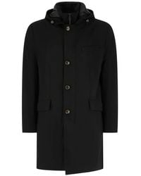 Montecore - Jas Met Enkele Rij Knopen En Capuchon - Lyst
